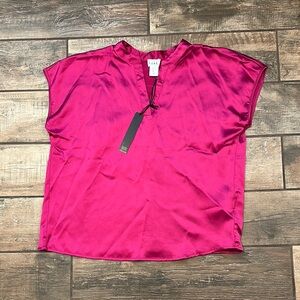 Luxe Women's Pink Satin Top
